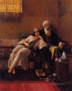 The Musician Arabian painter Rudolf Ernst Oil Paintings